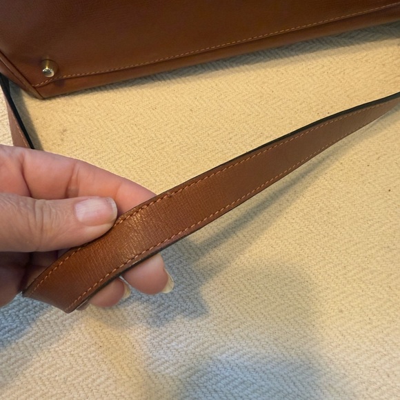 Yves Saint Laurent Brown Shoulder Bag with Gold Flap Closure - Picture 10 of 16